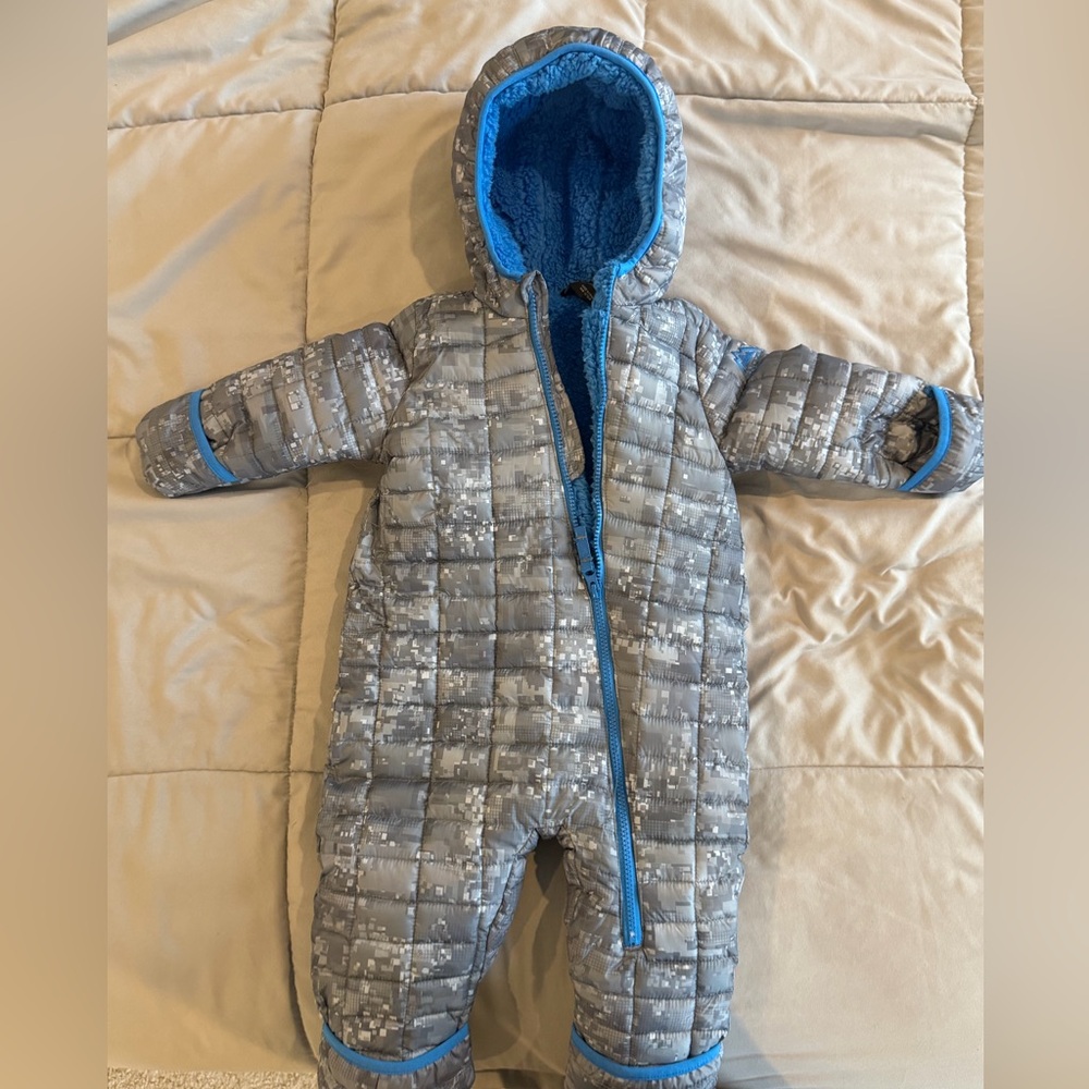 Snozu Gray and Blue Kids One Piece Footie